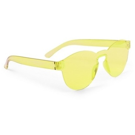 Gele verkleed zonnebril voor volwassenen