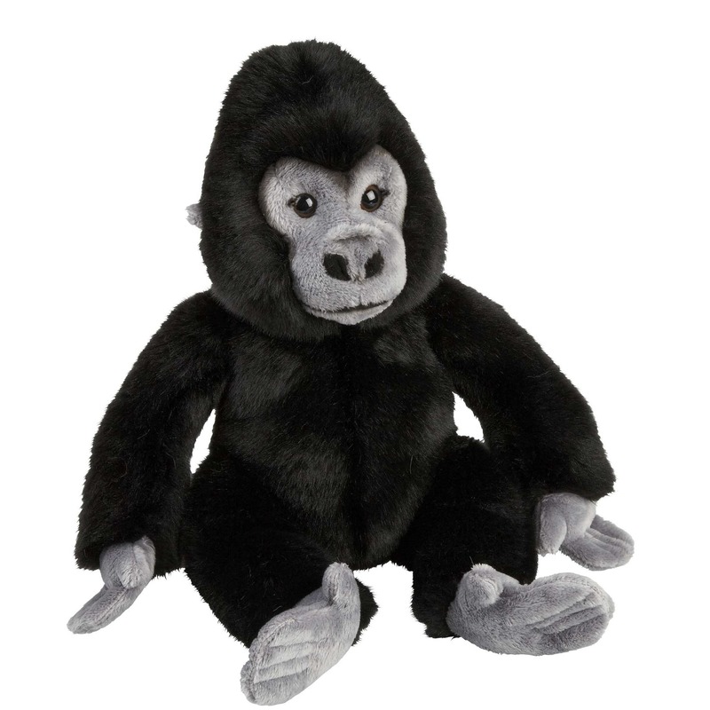 Gorillas speelgoed artikelen gorilla knuffelbeest zwart 28 cm