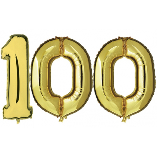 Gouden opblaasbare 100 folie ballonnen