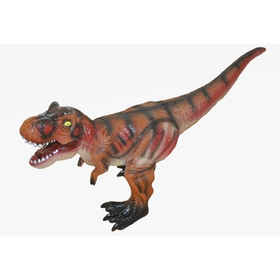 Grote bruine plastic T-Rex dinosaurus 63 cm speelgoed