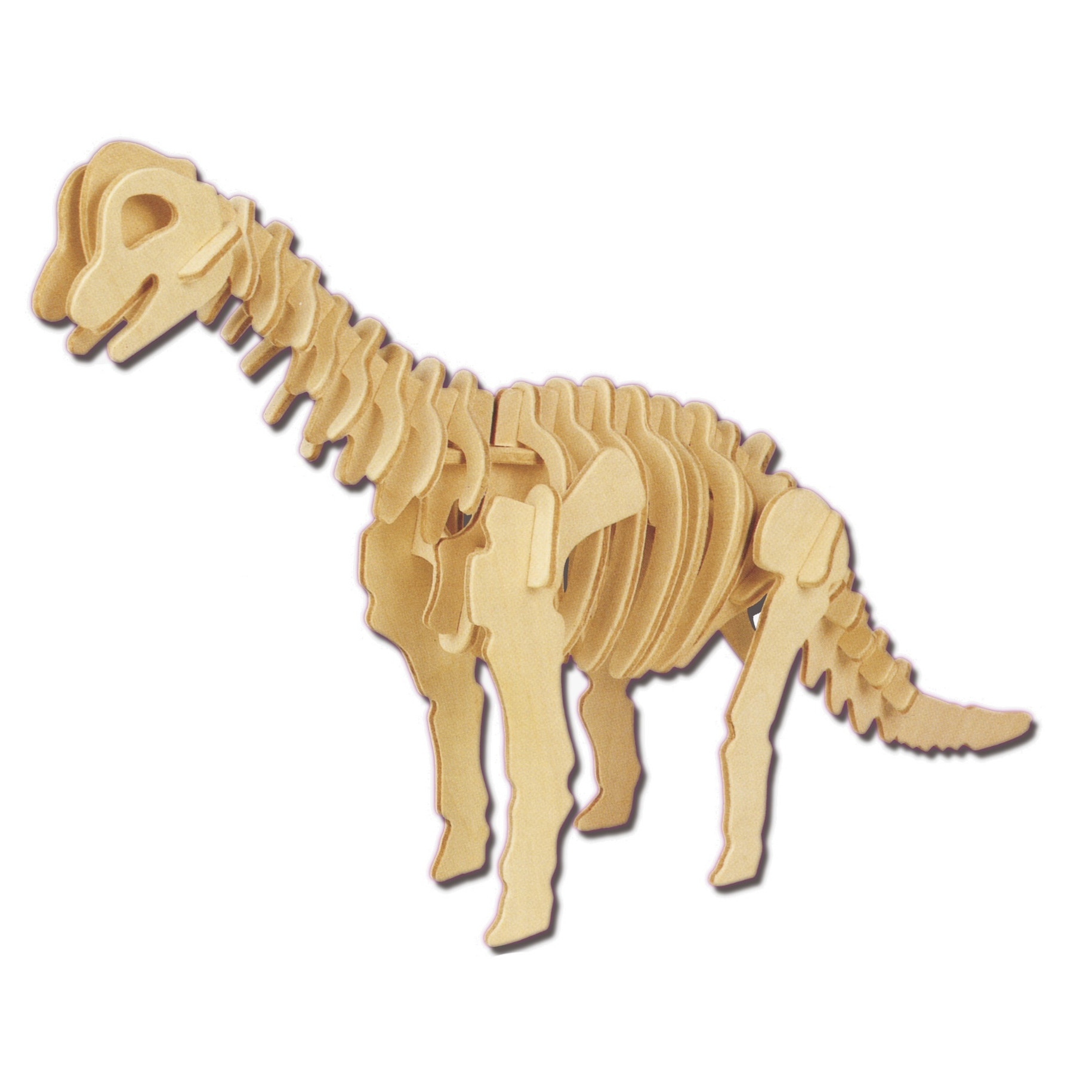 Houten 3D puzzel brachiosaurus dinosaurus 23 cm
