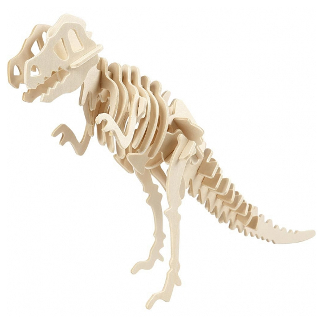 Houten bouwpakket T-Rex 3D met app