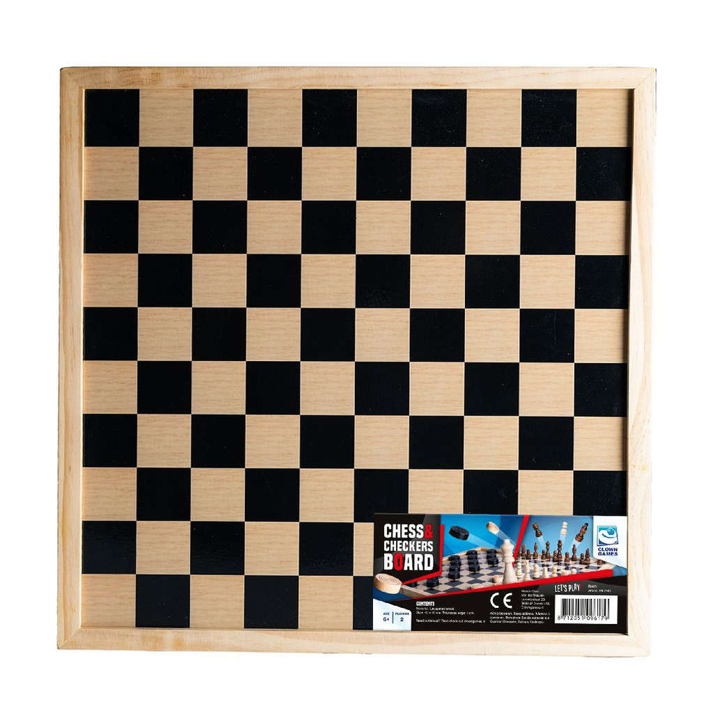 Houten schaakbord-dambord 40 x 40 cm