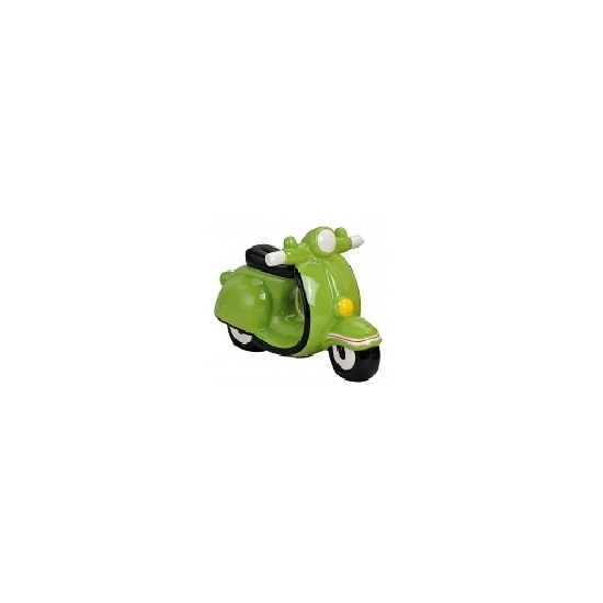 Kado spaarpot scooter20 cm groen