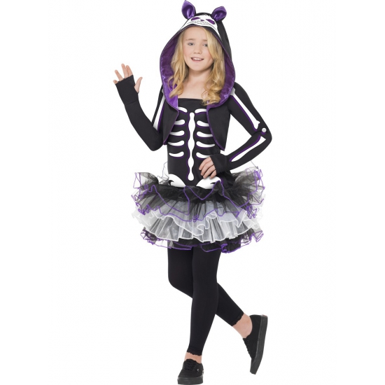 Kat skelet kostuum voor kids