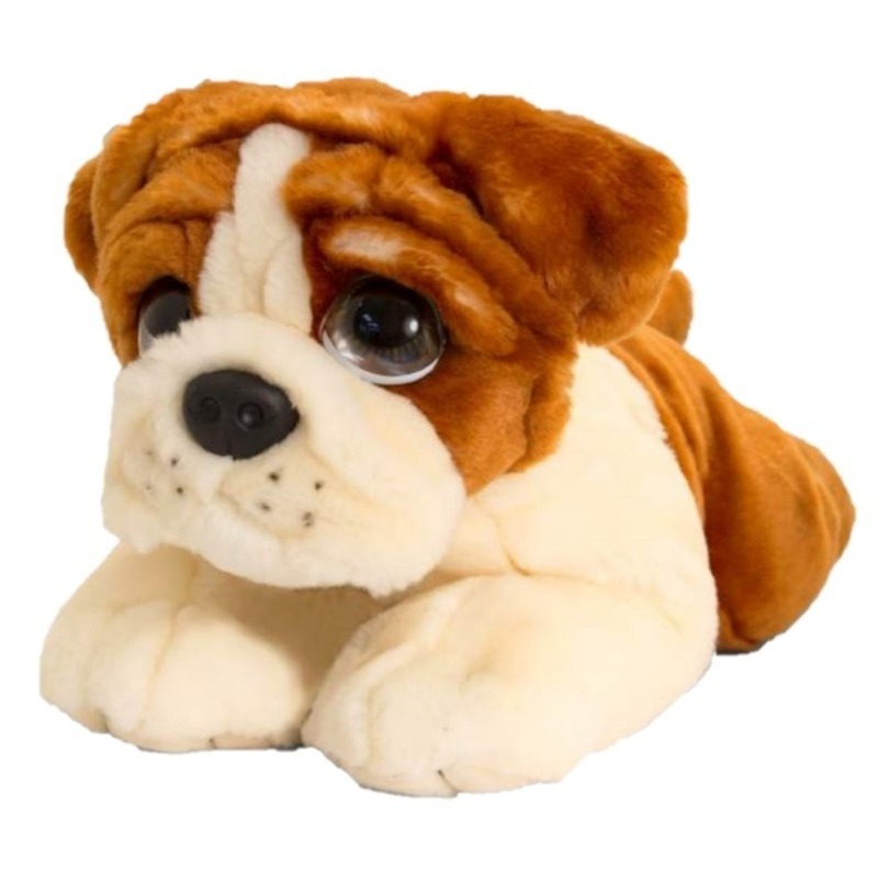 Keel Toys pluche Bulldog honden knuffel 47 cm