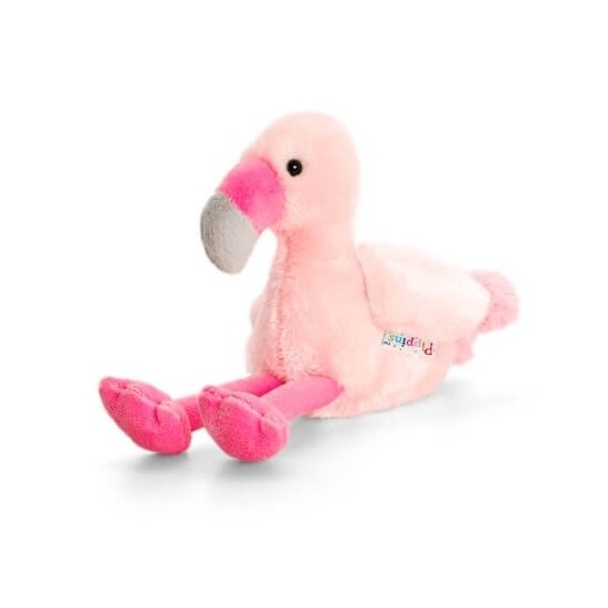 Keel Toys pluche flamingo knuffel 14 cm
