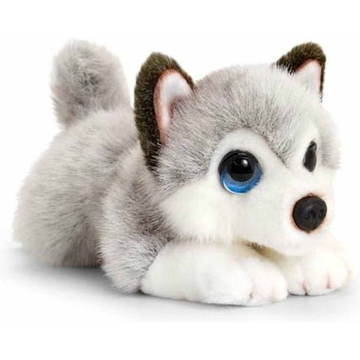 Keel Toys pluche grijs-witte Husky honden knuffel 25 cm