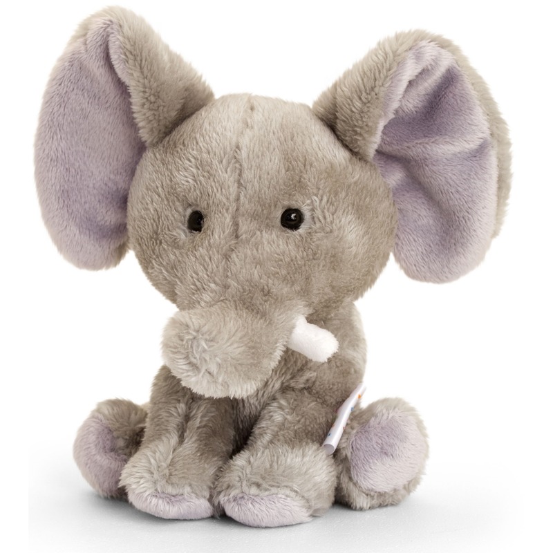 Keel Toys pluche olifant knuffel 14 cm