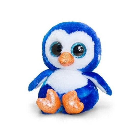 Keel Toys pluche pinguin knuffel blauw/wit15 cm
