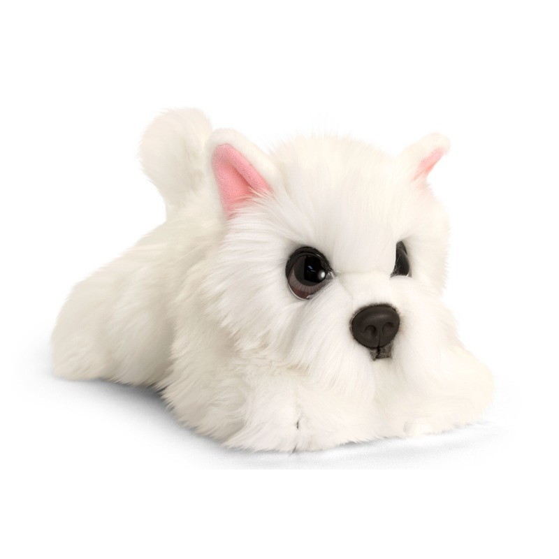 Keel Toys pluche witte Westie honden knuffel 37 cm
