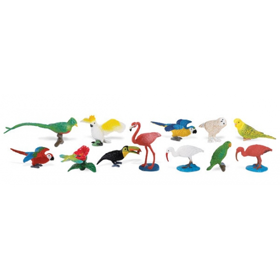 Kinder speelgoed tropische vogels