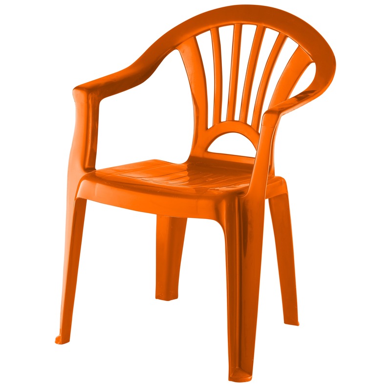 Kinderstoel oranje kunststof 37 x 31 x 51 cm