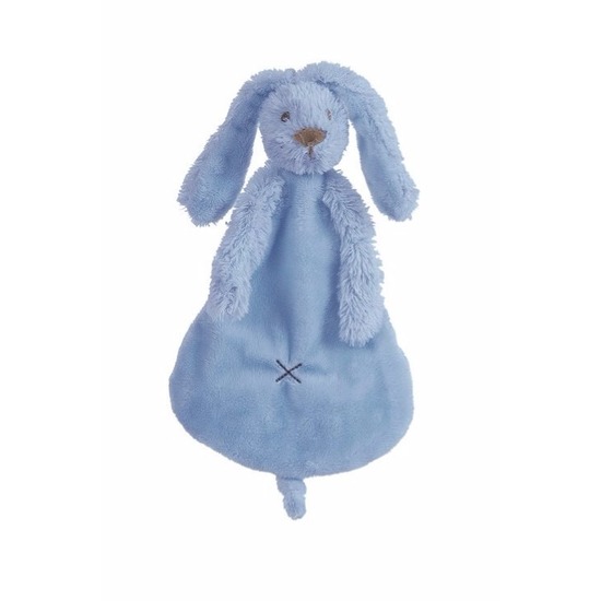 Knuffel tuttel konijn denimblauw 25 cm