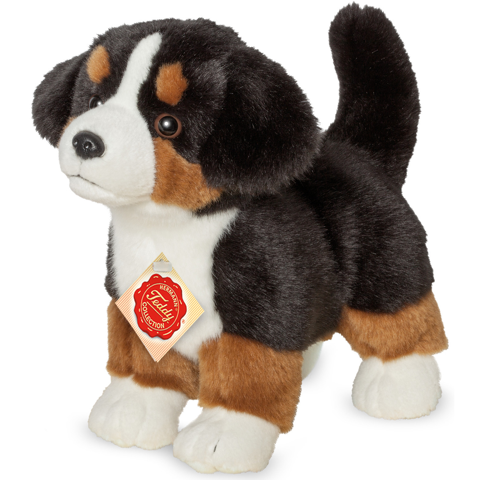 Knuffeldier hond Berner Sennen zachte pluche stof premium knuffels multi kleuren 23 cm