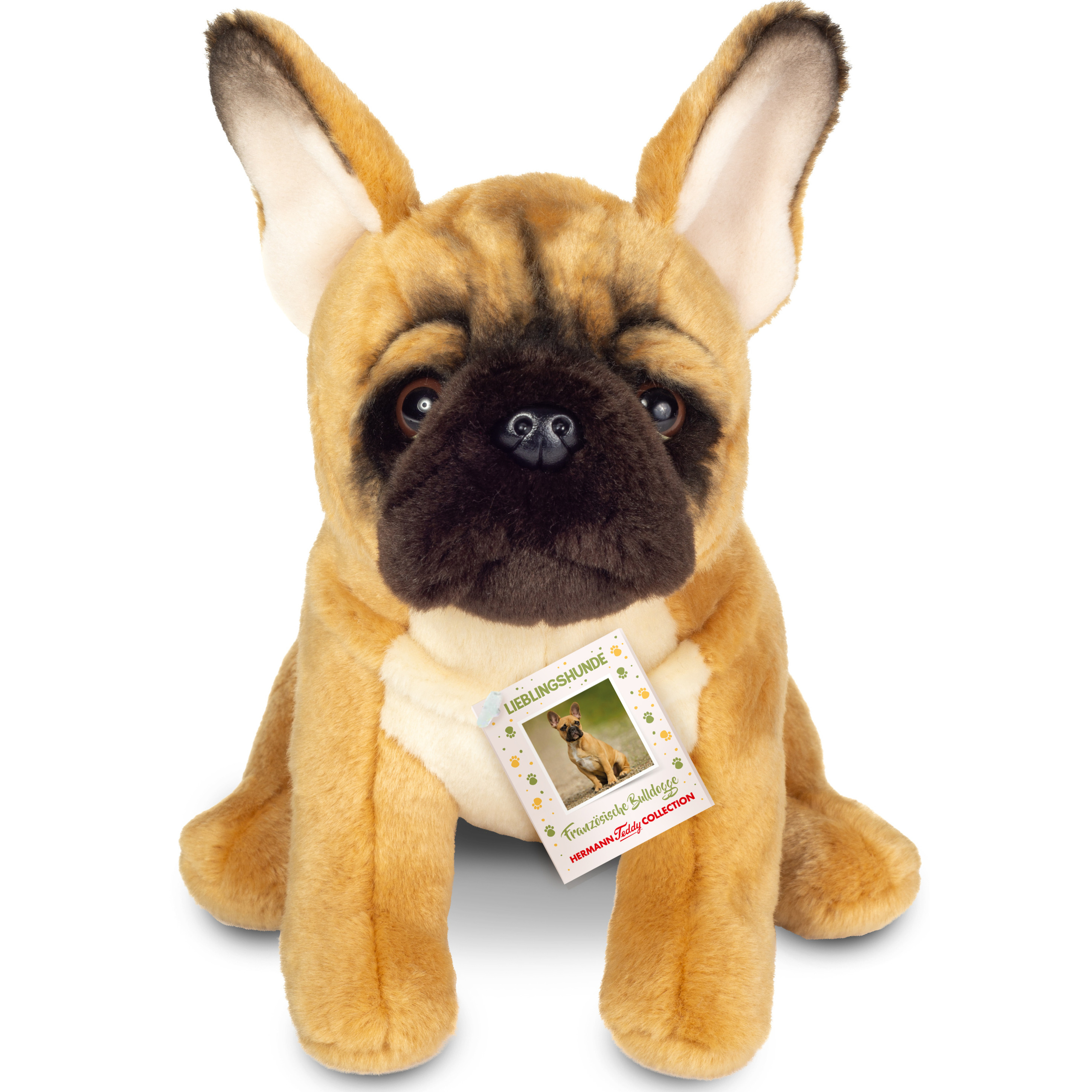 Knuffeldier hond Franse Bulldog zachte pluche stof premium knuffels multi kleuren 27 cm