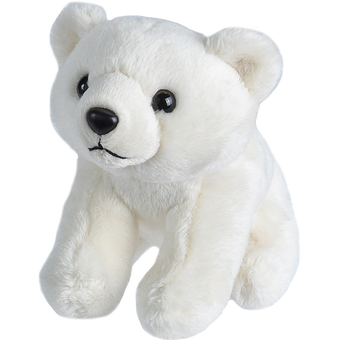 Knuffeldiertje ijsbeer pluche wit 15 cm