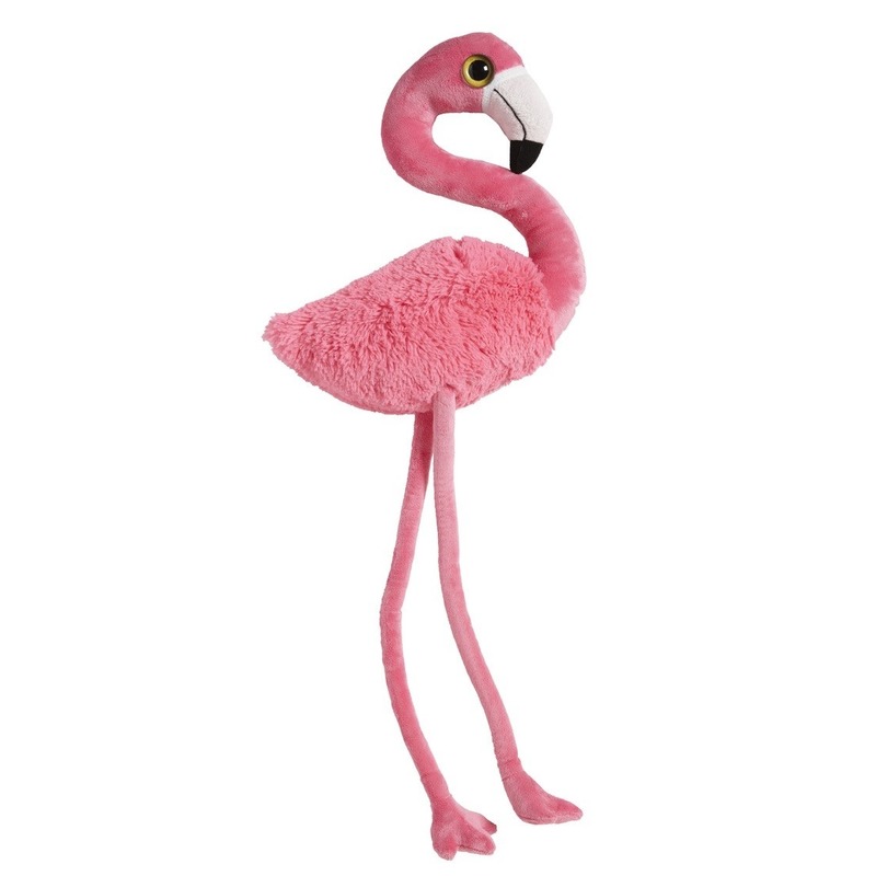 Knuffelvogel flamingo roze 100 cm