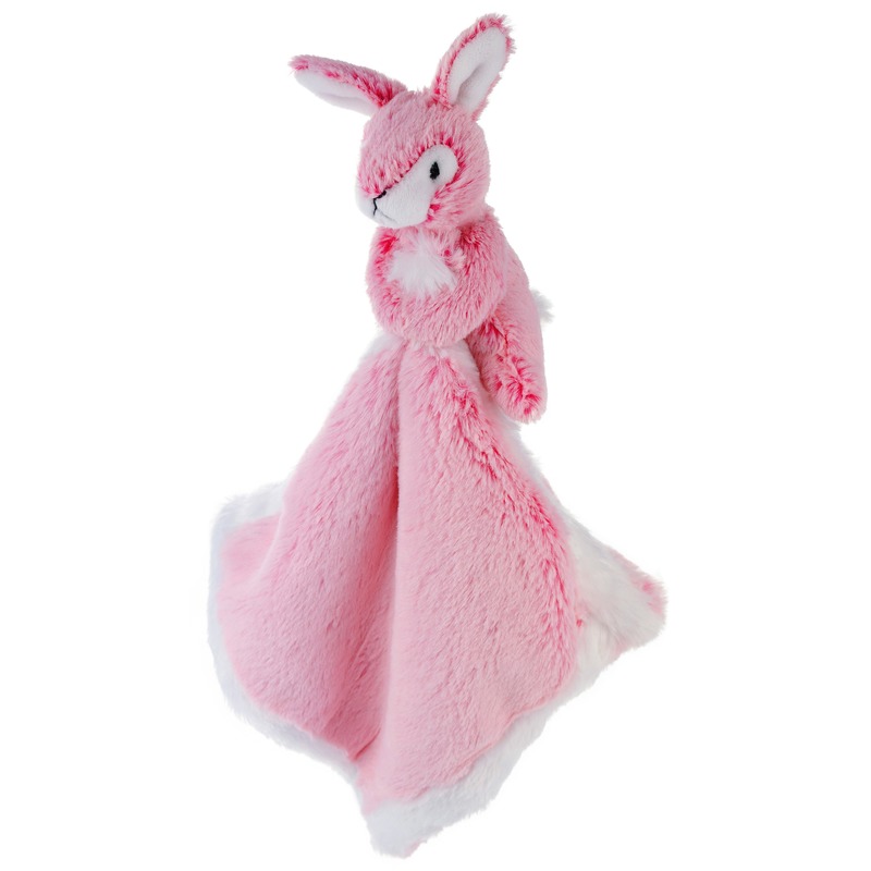 Konijnen-hazen speelgoed artikelen wolf tuttel-knuffeldoek knuffelbeest roze 25 cm