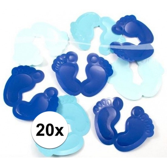 Kraamfeest confetti blauw 20 stuks