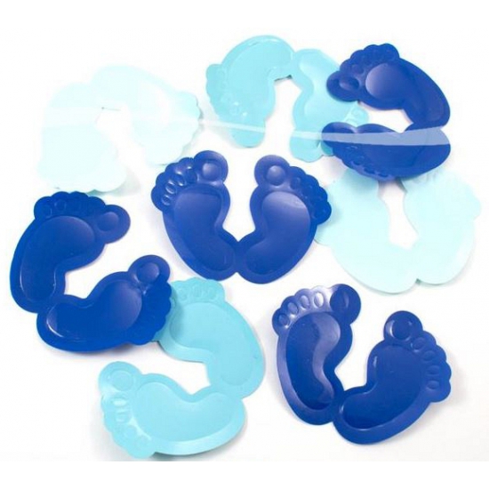 Kraamfeest confetti blauw