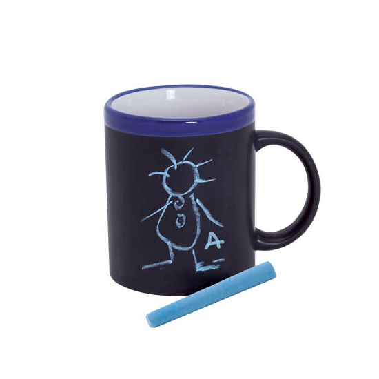 Krijt mok in het blauw beschrijfbare koffie-thee mok-beker
