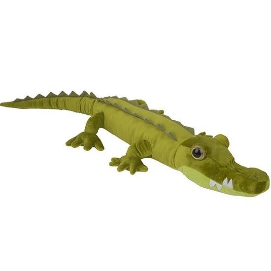Krokodillen speelgoed artikelen krokodil knuffelbeest groen 110 cm