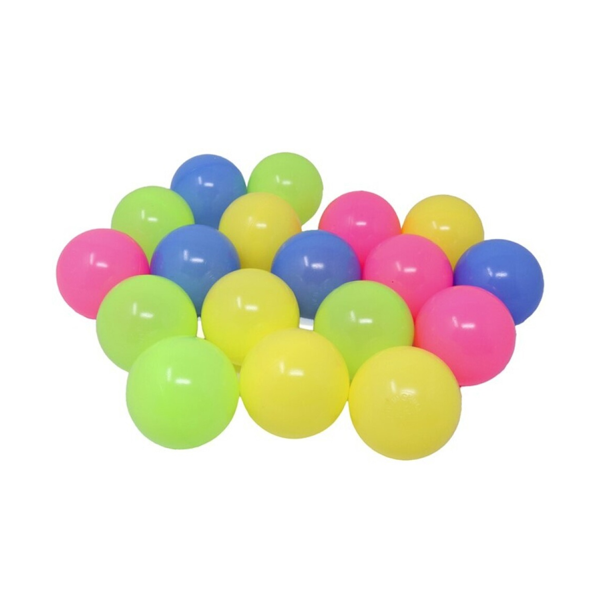 Kunststof ballenbak ballen felle vrolijke kleuren 18x stuks ca 6 cm