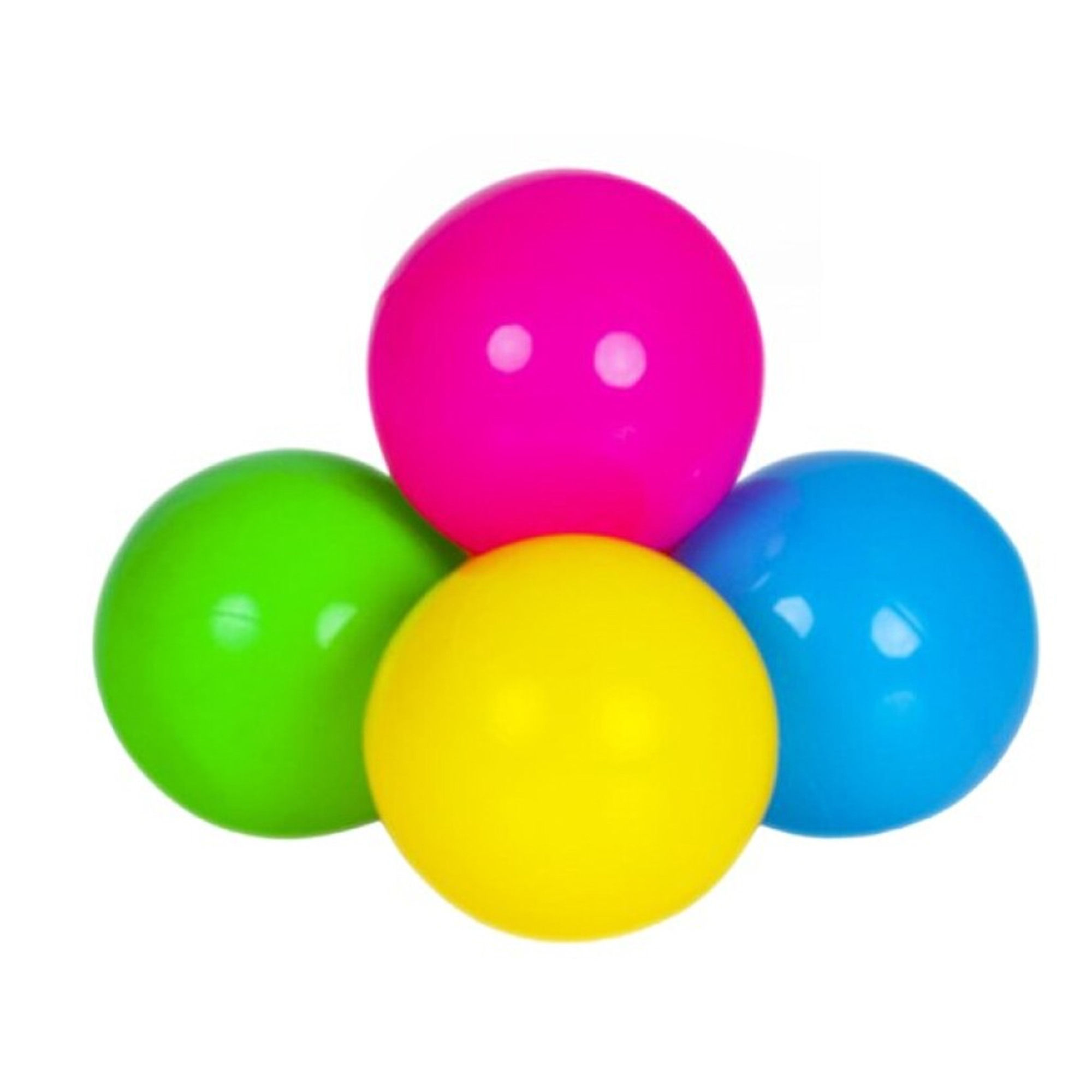 Kunststof ballenbak ballen felle vrolijke kleuren 25x stuks ca 6 cm