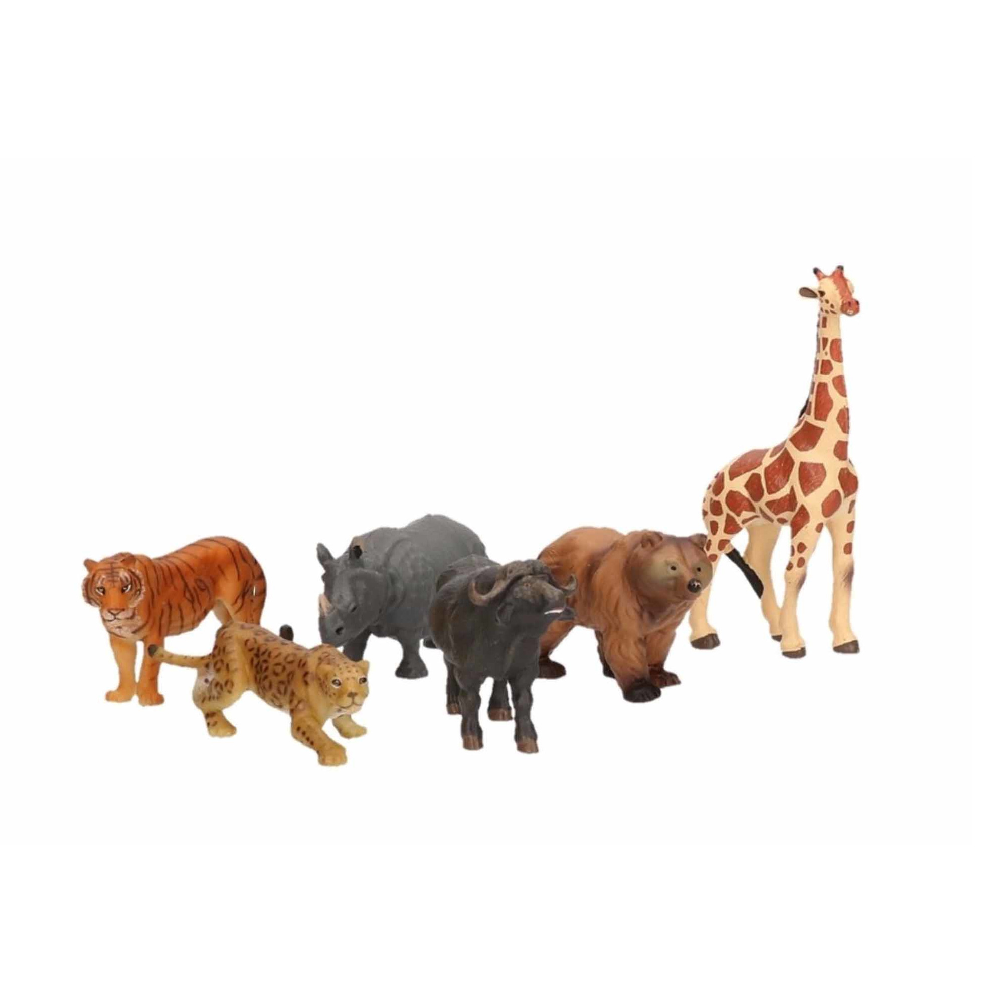 Kunststof safari speelgoed dieren figuren 6,5 cm Action products
