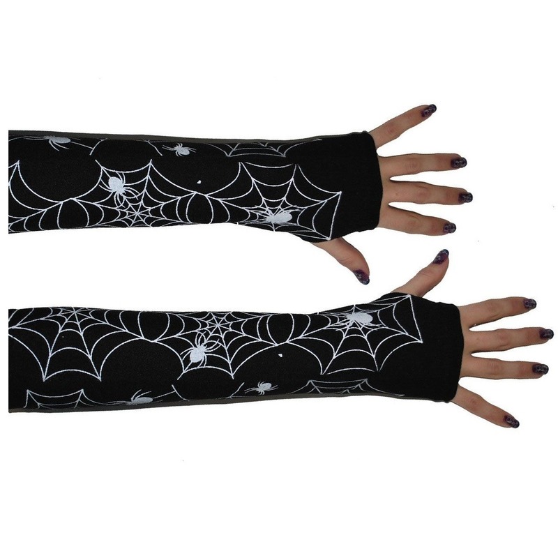 Lange spinnenweb handschoenen