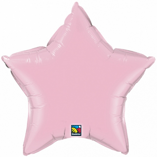 Licht roze sterretjes folie ballon 50 cm