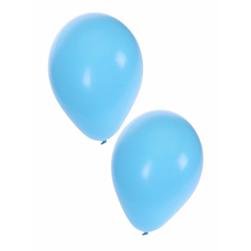 Lichtblauwe party ballonnen 27 cm 15x stuks