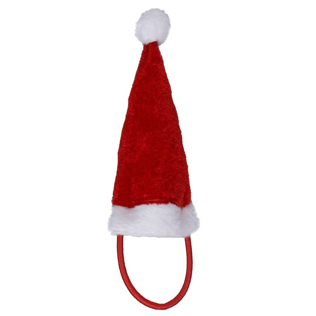 Mini kerstmuts - haar elastiek - 12 cm