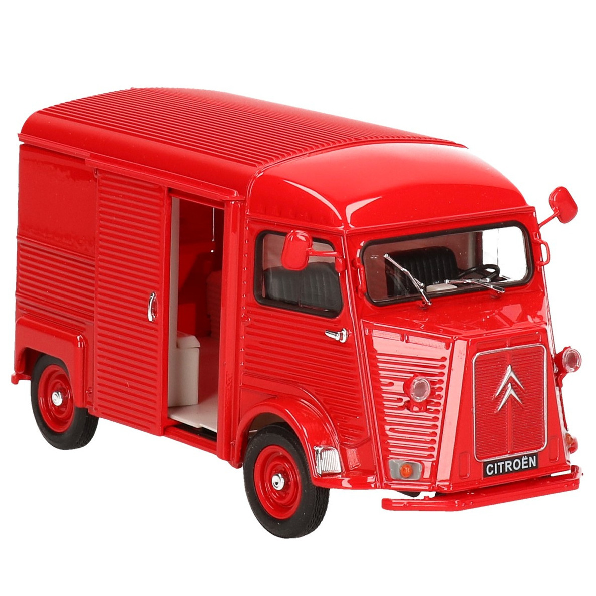 Modelauto Citroen Type H bestelwagen rood 16 cm
