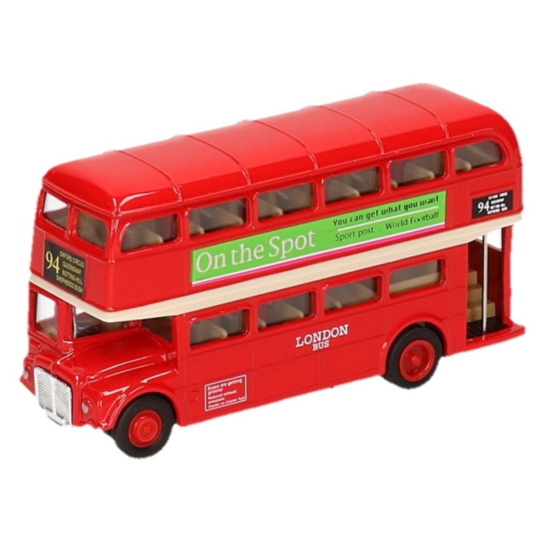 Modelauto London Bus rood 12 cm