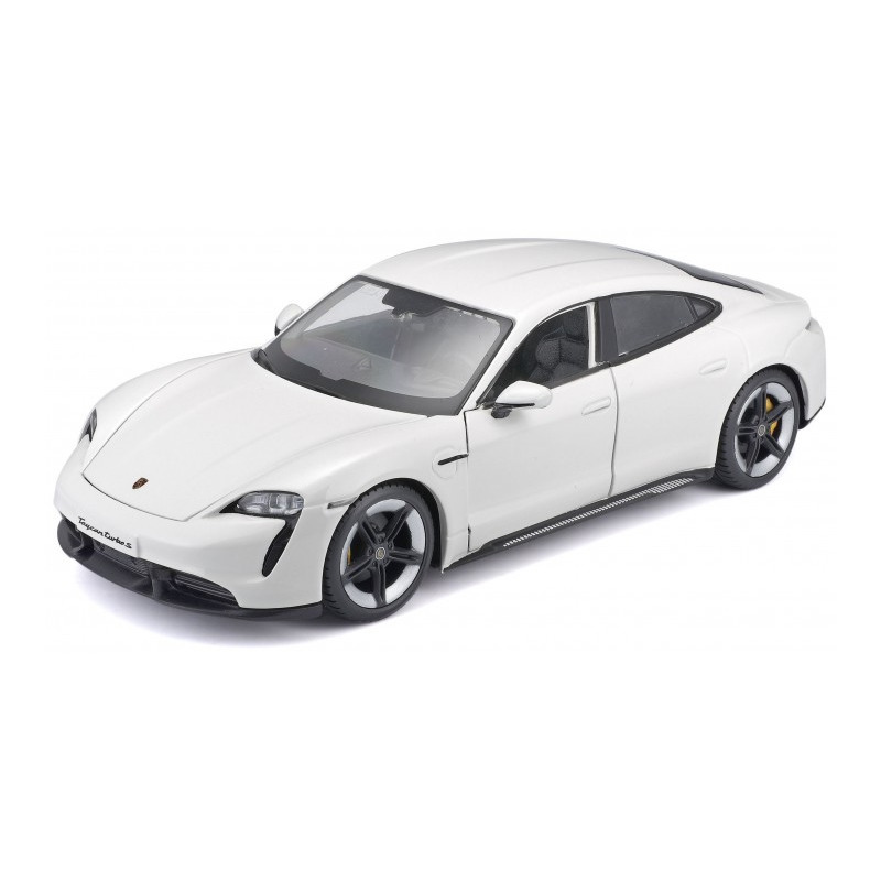 Modelauto Porsche Taycan wit schaal 1:24/20 x 8 x 6 cm