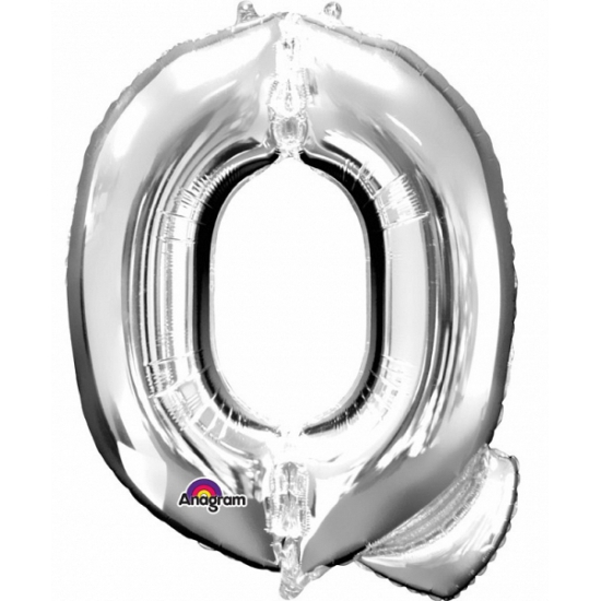 Naam versiering zilveren letter ballon Q