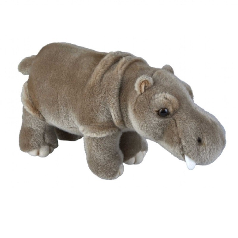 Nijlpaards speelgoed artikelen nijlpaard knuffelbeest grijs 28 cm