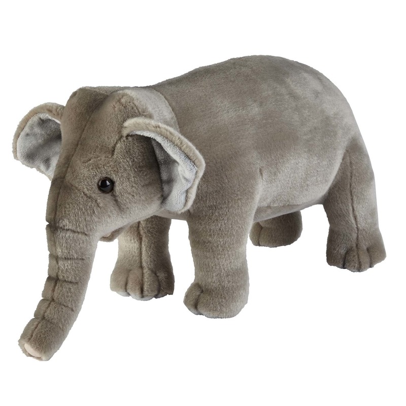 Olifanten speelgoed artikelen olifant knuffelbeest grijs 28 cm