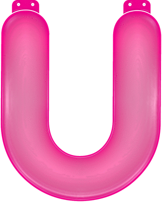 Inflatable letter U pink