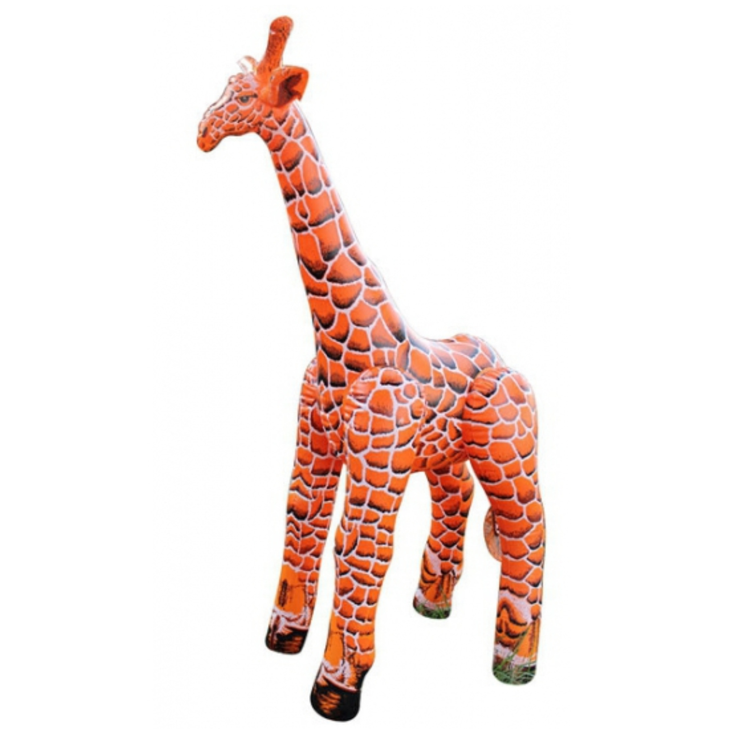 Opblaasbaar oranje speelgoed giraf 152 cm