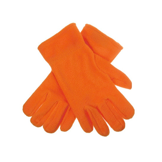 Oranje fleece handschoenen