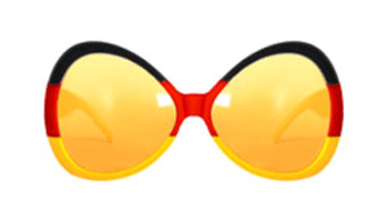 Party zonnebrillen zwart-rood-geel