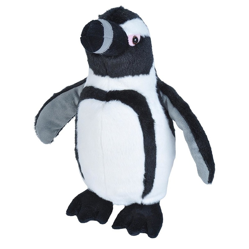 Pinguins speelgoed artikelen pinguin knuffelbeest zwart/grijs/wit 35 cm