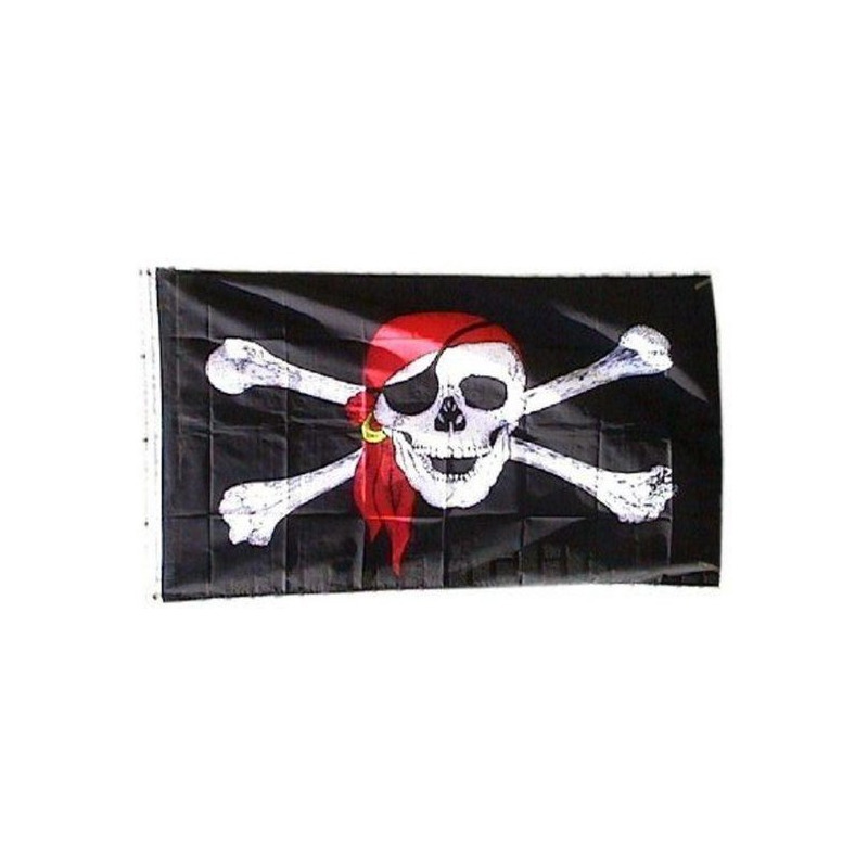 Piraten thema vlag Bones 90 x 150 cm Feestartikelen-versiering