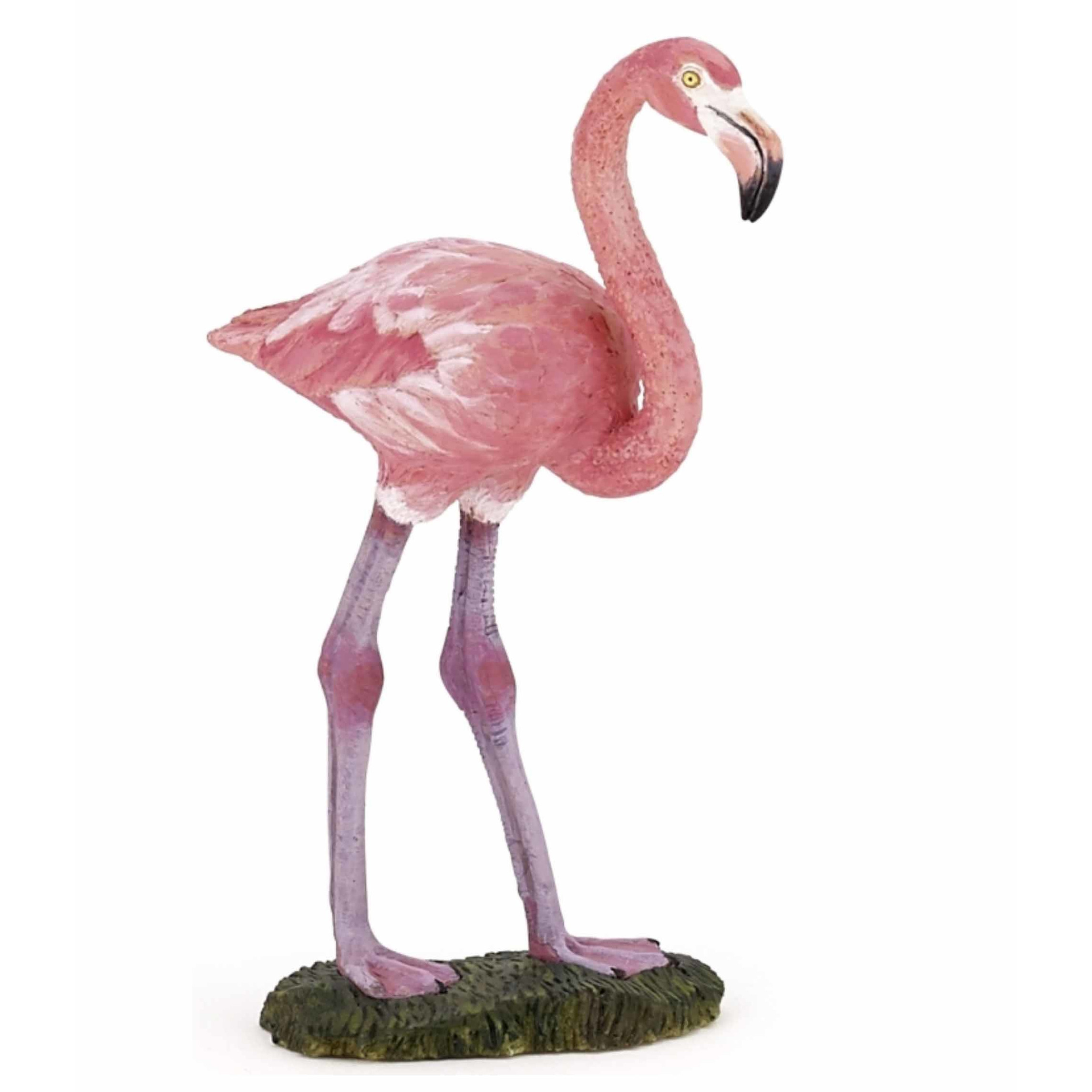 Plastic roze flamingo 6,5 cm