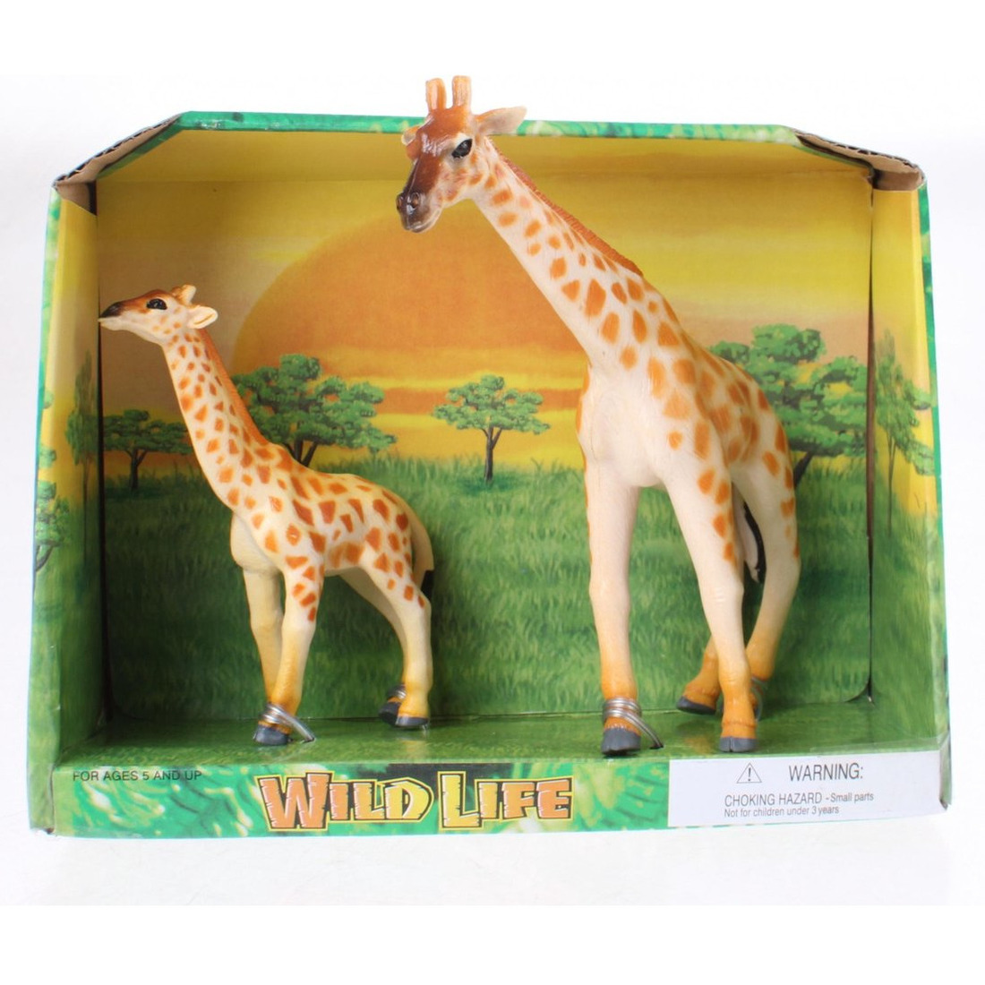 Plastic safari/wilde dieren giraffe met kalf