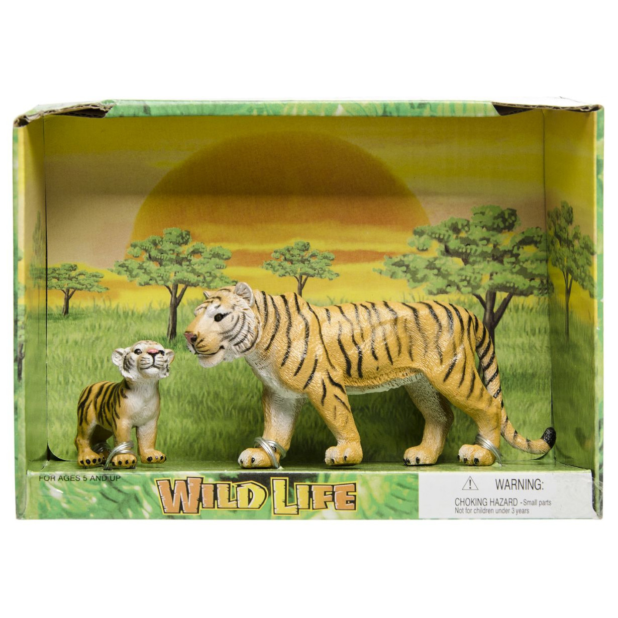 Plastic safari/wilde dieren tijger met welp
