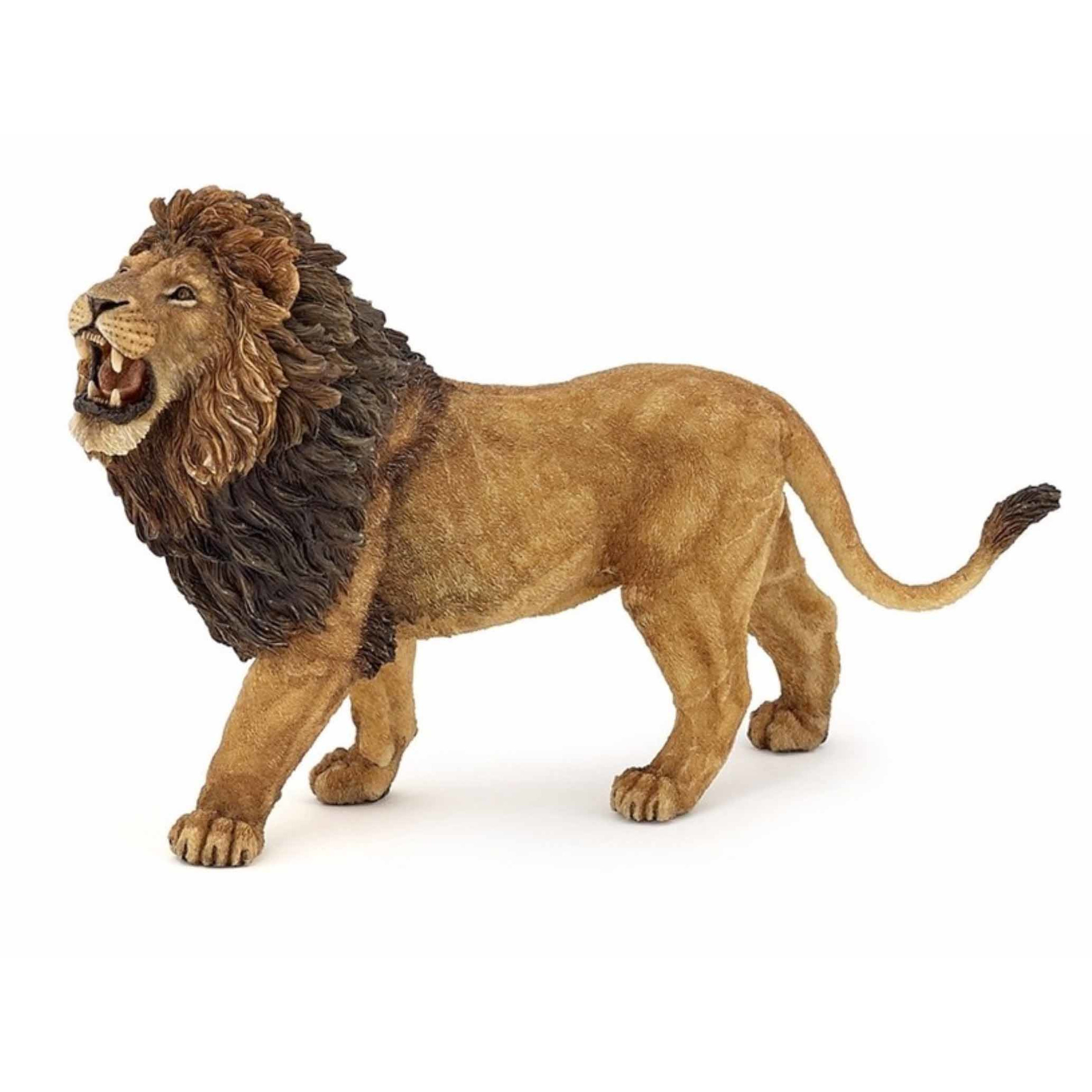 Plastic speelgoed figuur brullende leeuw 15 cm